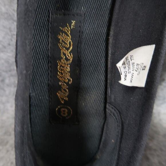 New York Lites Shoes Womens 8 Slippers Velvet Embroidered Horn Holly Black Flats - Picture 10 of 16